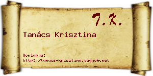 Tanács Krisztina névjegykártya
